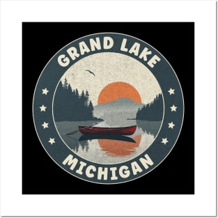 Grand Lake Michigan Sunset Posters and Art